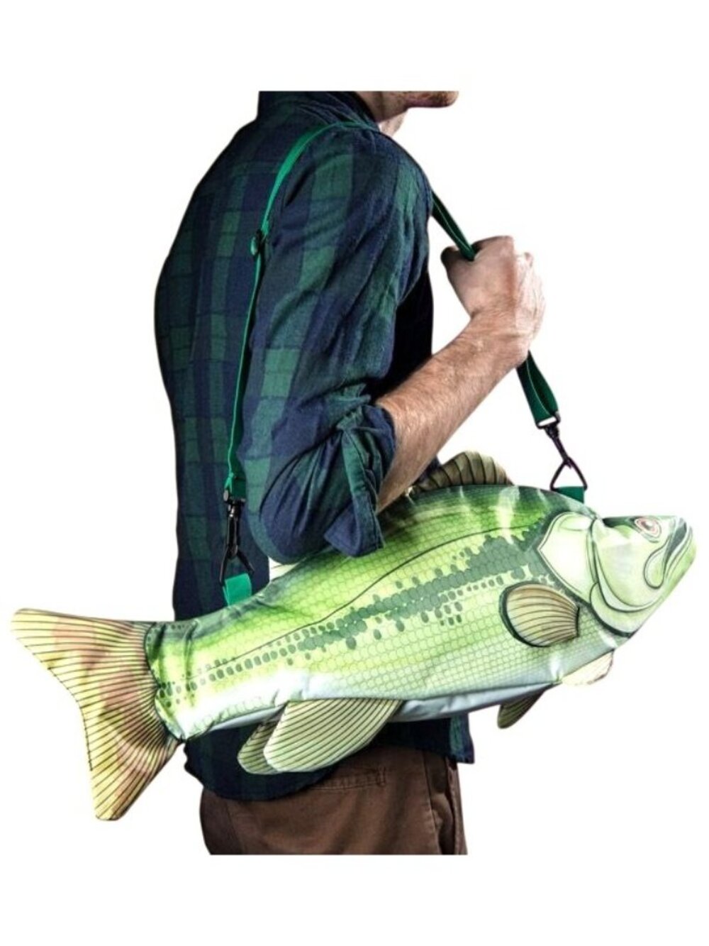 New Saddlebred outdoors big bass insulated fish tote lunch bag 26"x9"